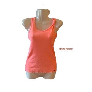 N:Philanthropy Felicity Knotted Tank Top Women Color Coral Size S